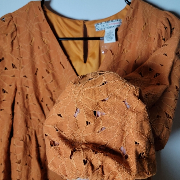 Flying Tomato Floral Eyelet Mini Dress | Elegant Dress | Size Small - Picture 2 of 7